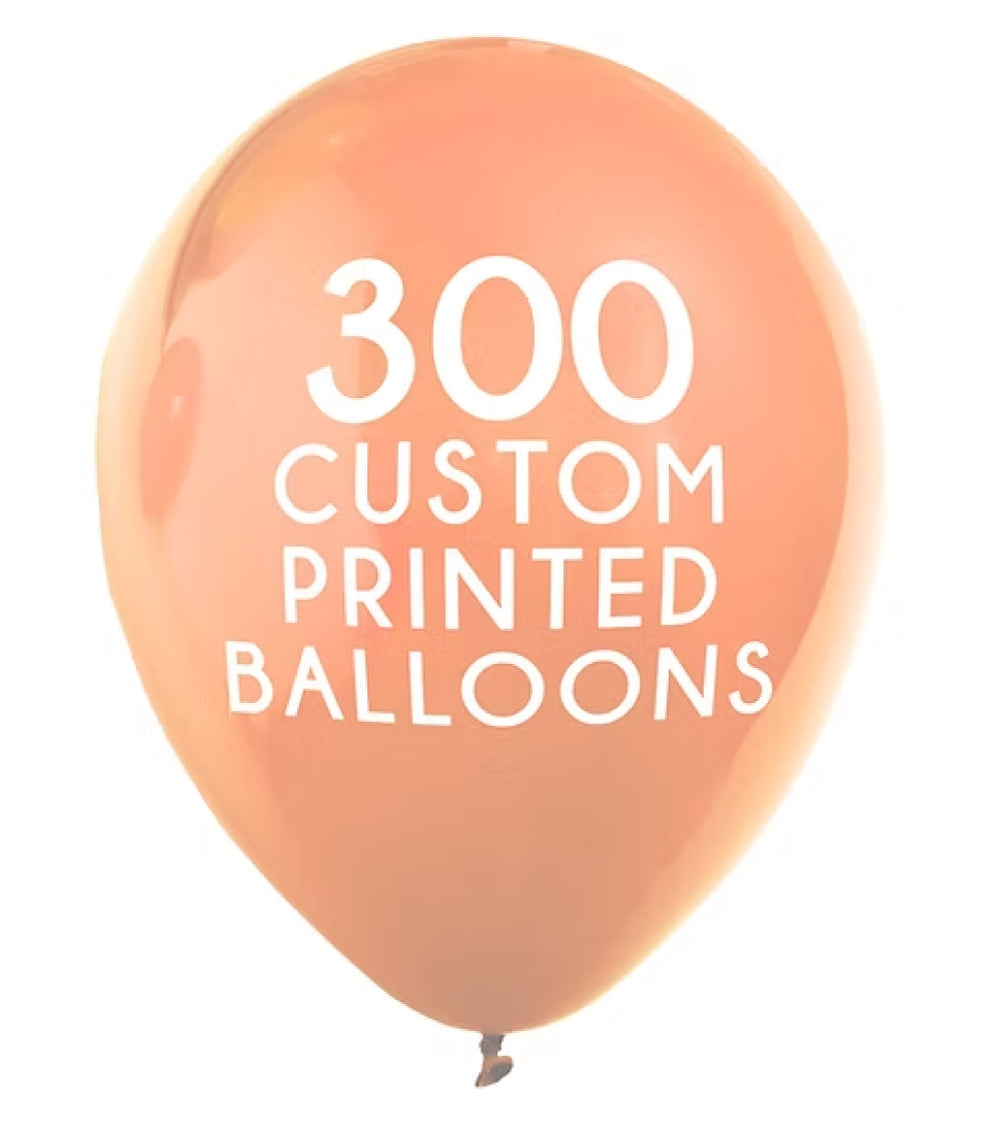 300 Custom Printed Latex Balloons (30cm)