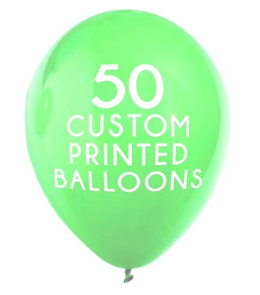 50 Custom Printed Latex Ballons (30cm)