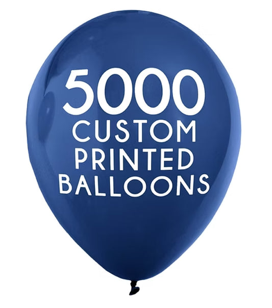 5000 Custom Printed Latex Balloons (30cm)