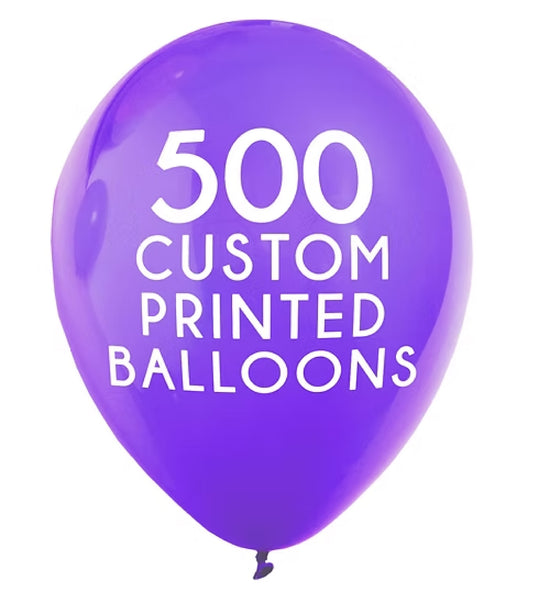 500 Custom Printed Latex Balloons (30cm)