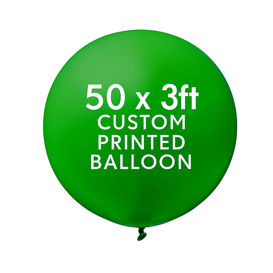 50 x 3ft Custom Printed Balloon, 1 colour, 1 side