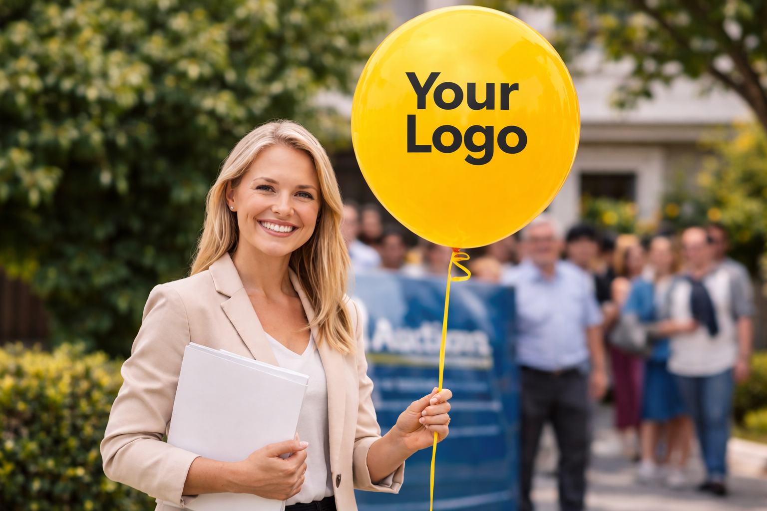 Real estate balloon branding