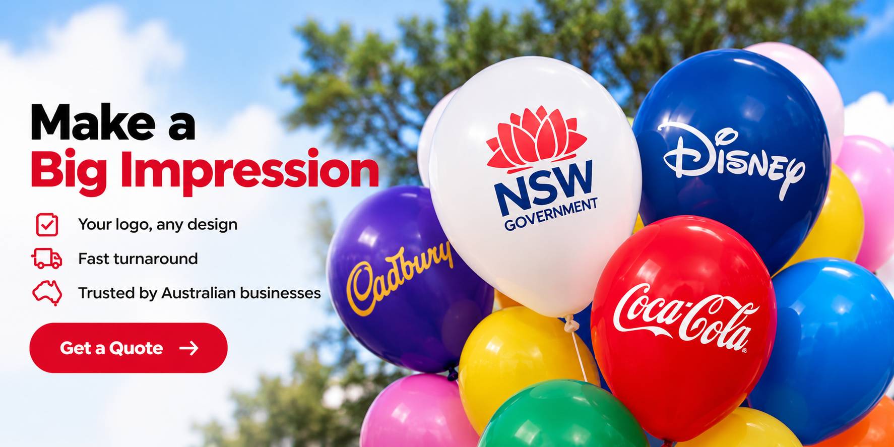 Custom printed balloons for Australian businesses